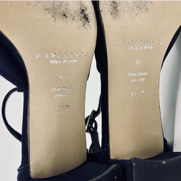 Bandolino square toe ankle strap blue block heels - Picture 6 of 7